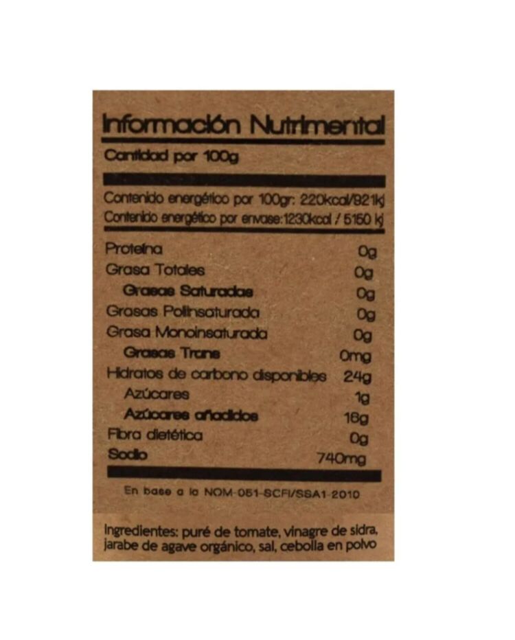 Catsup Enature 560 G, Sin Azúcar