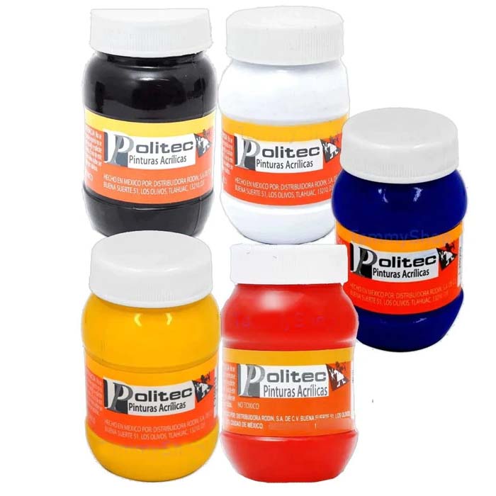 Pinturas Acrilica Basicos Colores Primarios P Pintar Politec