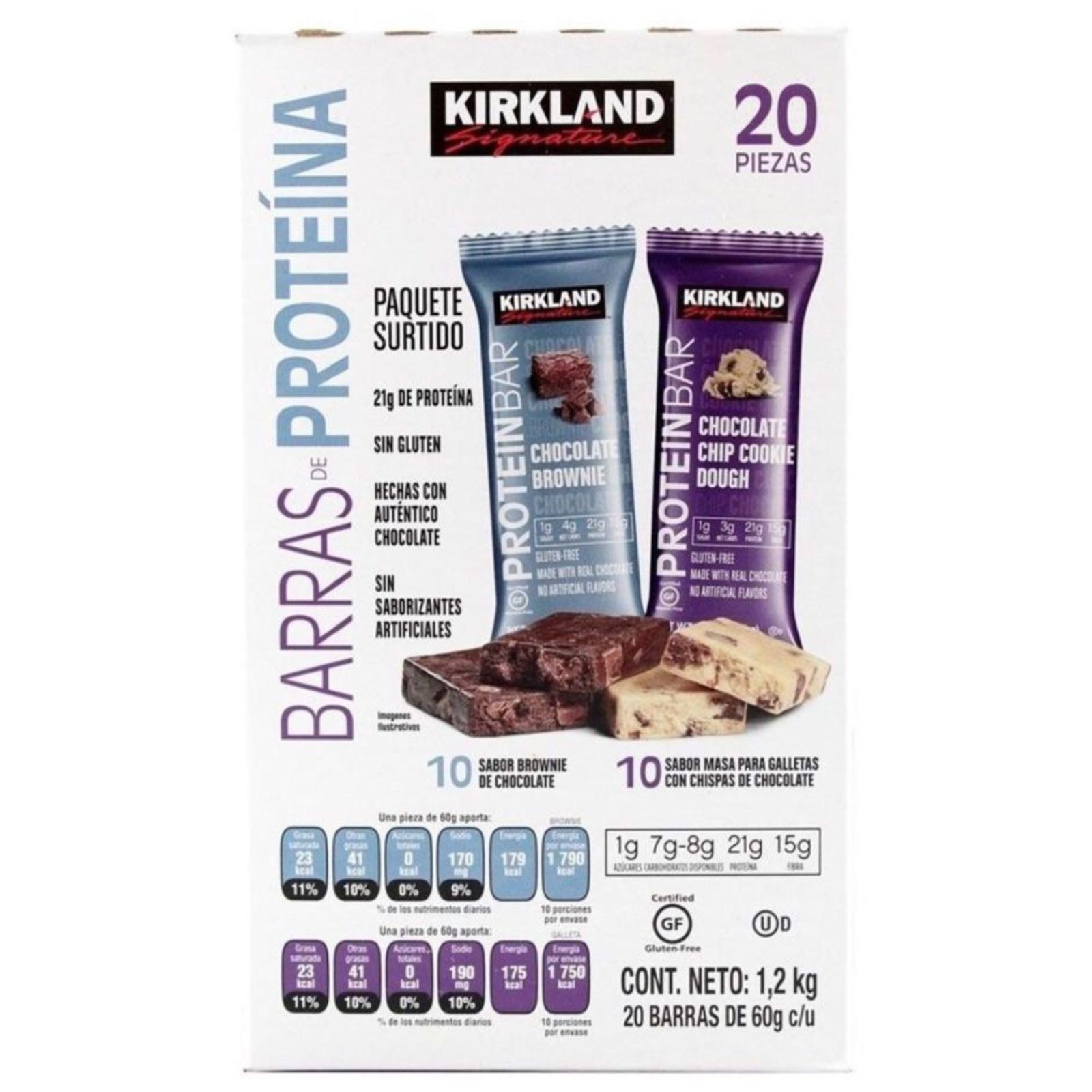 Kirkland Signature Barras De Proteina 20/60g