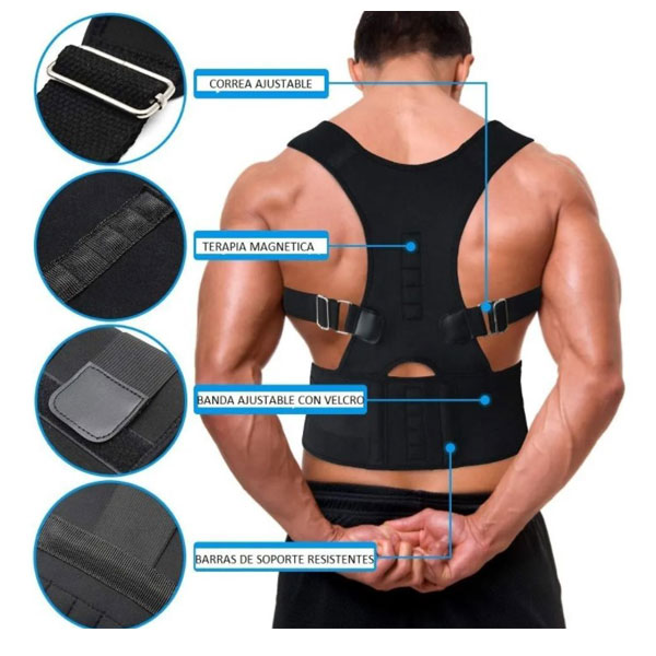 Zen Zen Chaleco Corrector Postura Con 10 Imanes de terapia Para Hombre Y Mujer