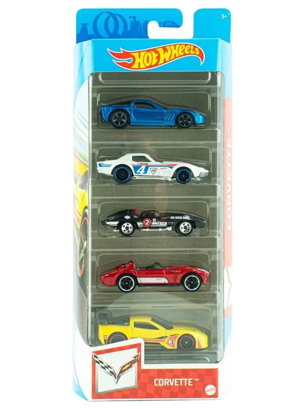 Hot Wheels Pack 5 Automoviles Mattel