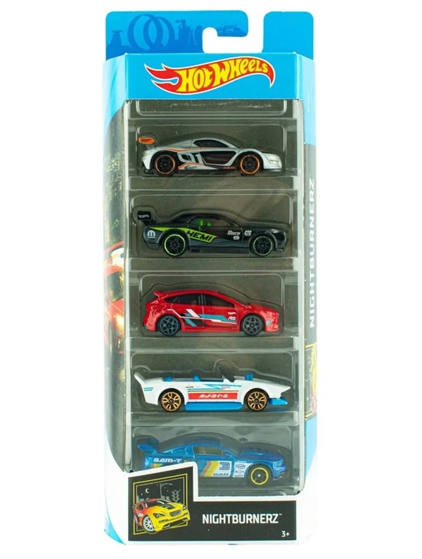 Hot Wheels Pack 5 Automoviles Mattel