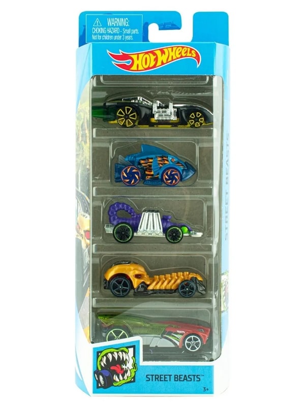 Hot Wheels Pack 5 Automoviles Mattel