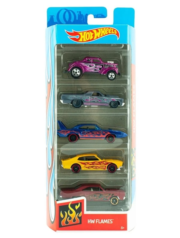 Hot Wheels Pack 5 Automoviles Mattel