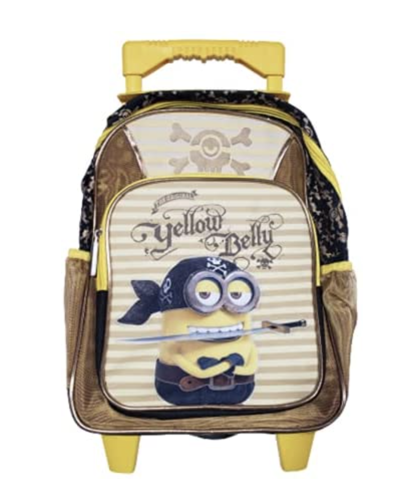 Minions Pirata Mochila Preescolar Ruedas Ruz