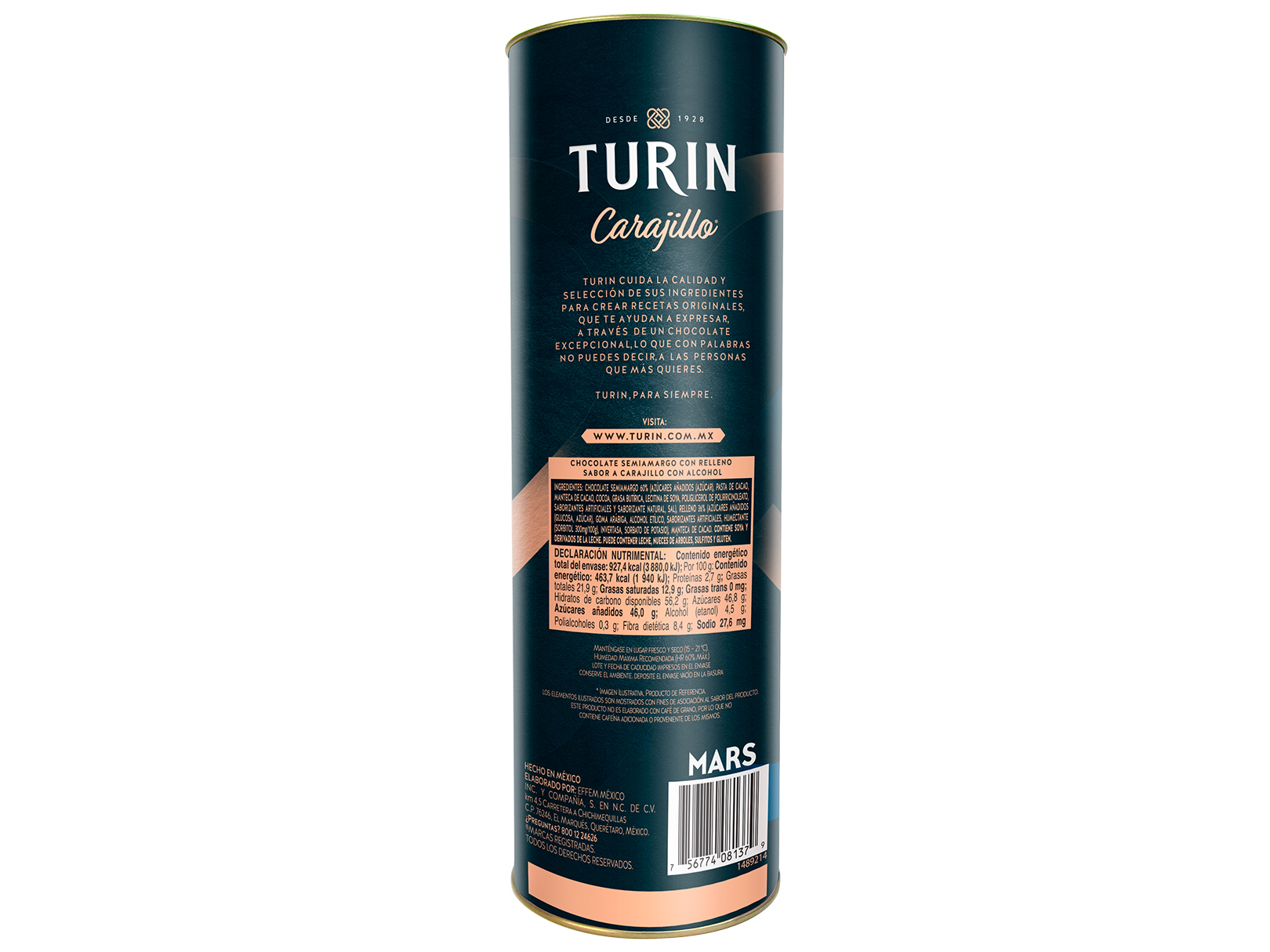 Turin Chocolate Relleno De Carajillo 200 G