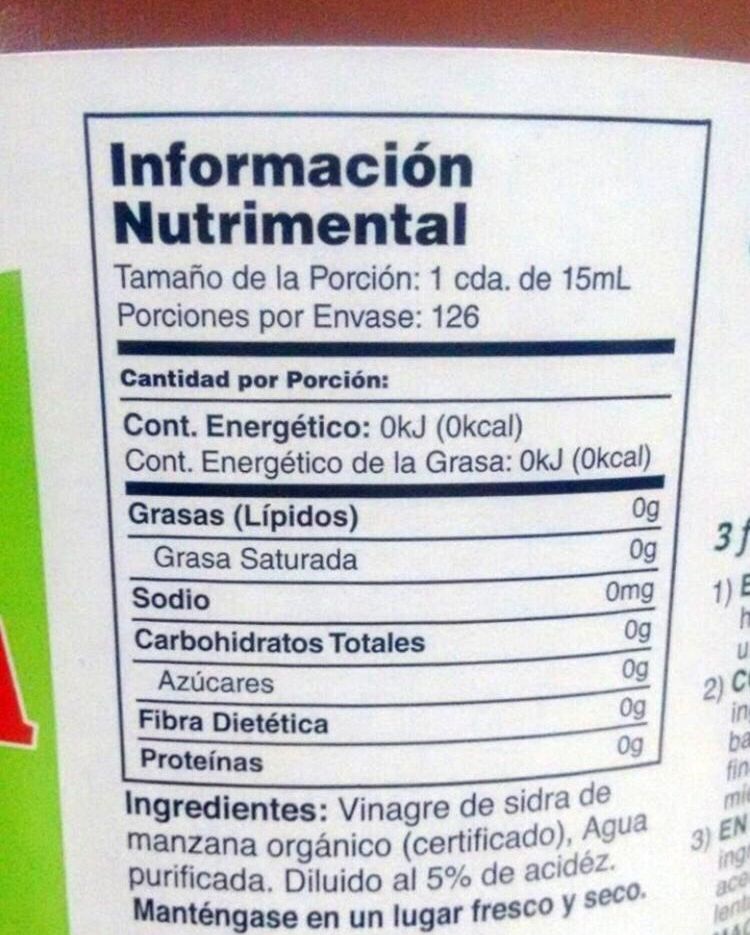 Vinagre De Sidra De Manzana Orgánico Mother Earth 1.89lt