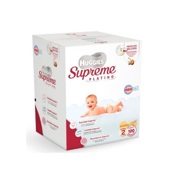 Pañales Desechables Huggies Supreme Platino 655285 Etapa 2 