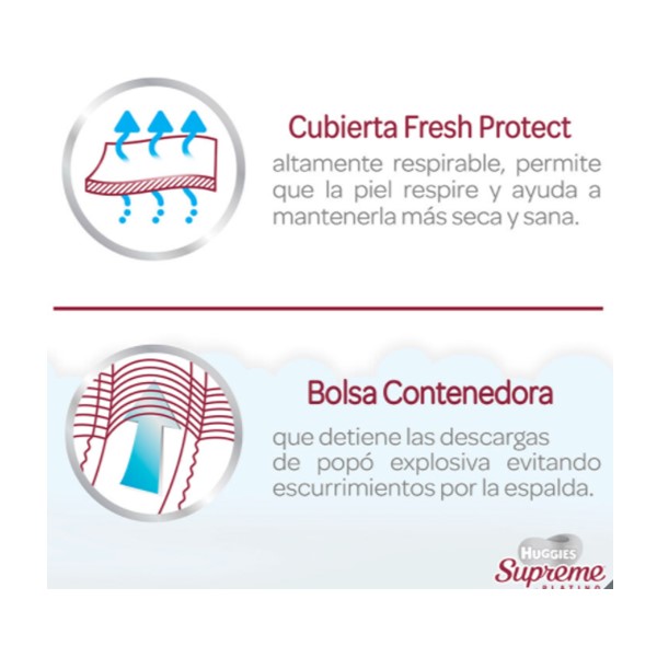 Pañales Desechables Huggies Supreme Platino 655285 Etapa 2 