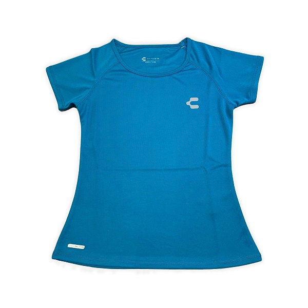 PLAYERA DAMA CHARLY FITNESS AZUL PETROLEO 