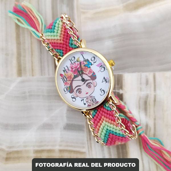 RELOJ FRIDA KAHLO ANÁLOGO - MULTICOLOR