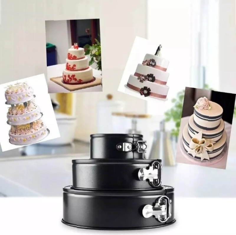 Molde Desmontable Decorado Set 3 Pzs Pastel Pan Repostería Molde Decorado de Cupcake