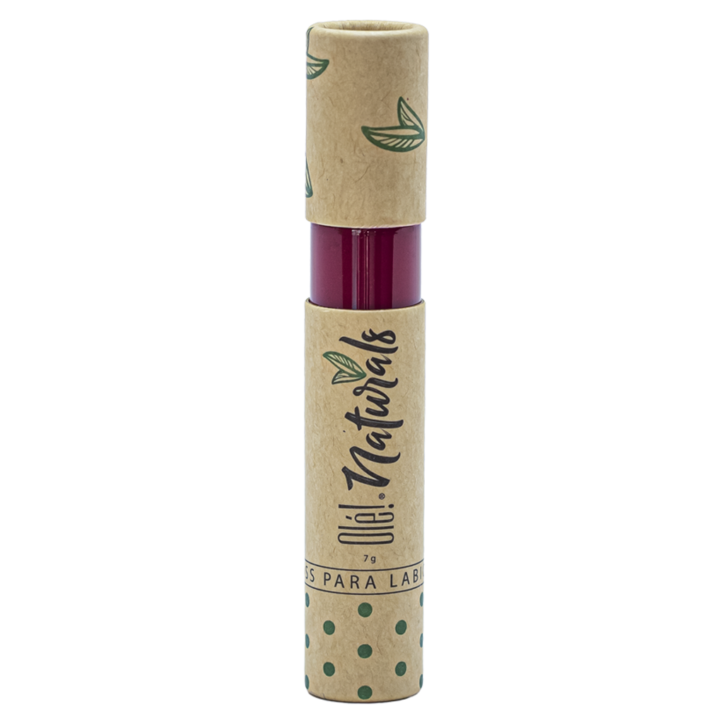 Lip Gloss Extra Brillo Para Labios Olé! Naturals, Color Malva