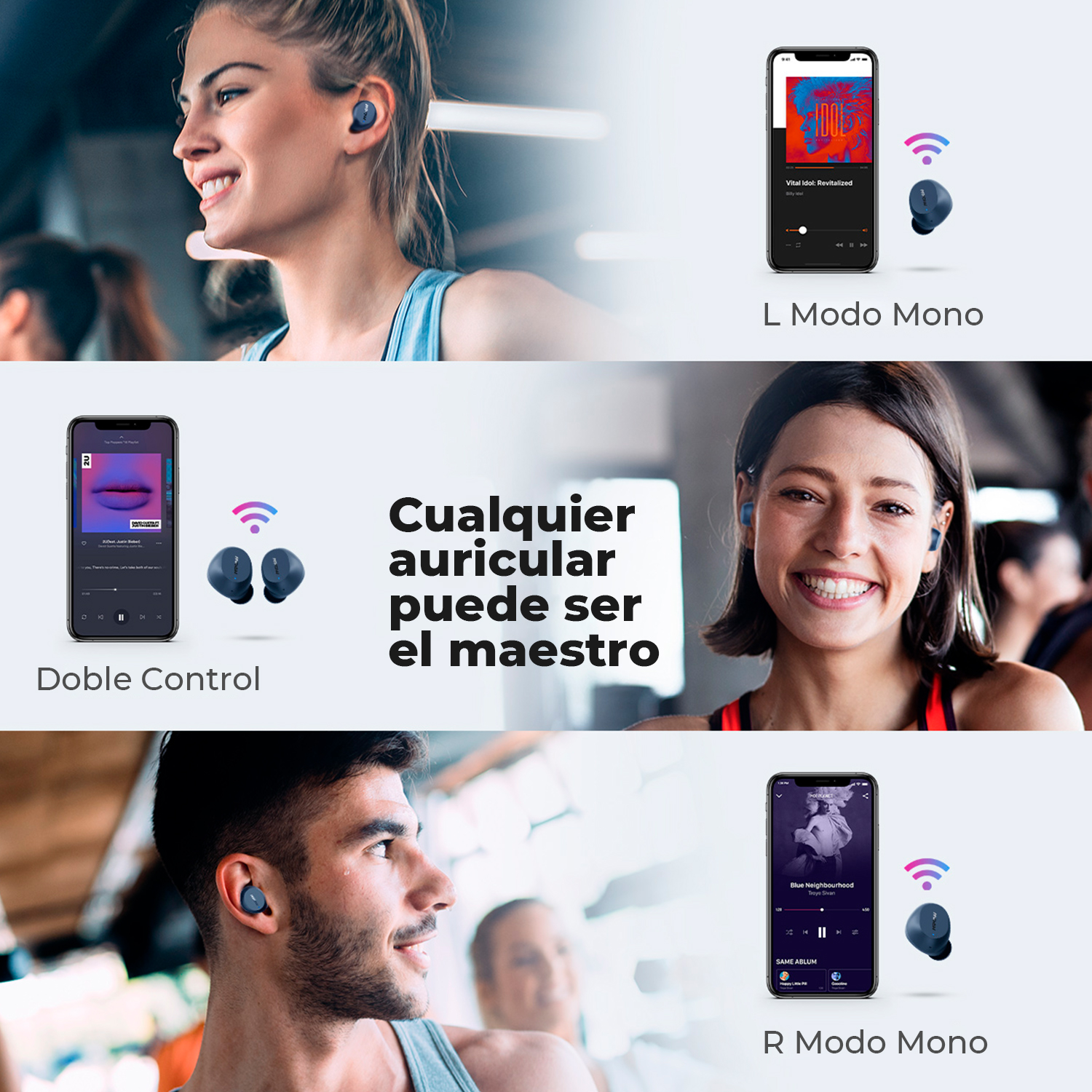 Audifonos Bluetooth 5.0 inalambricos negro MPOW M12 TWS