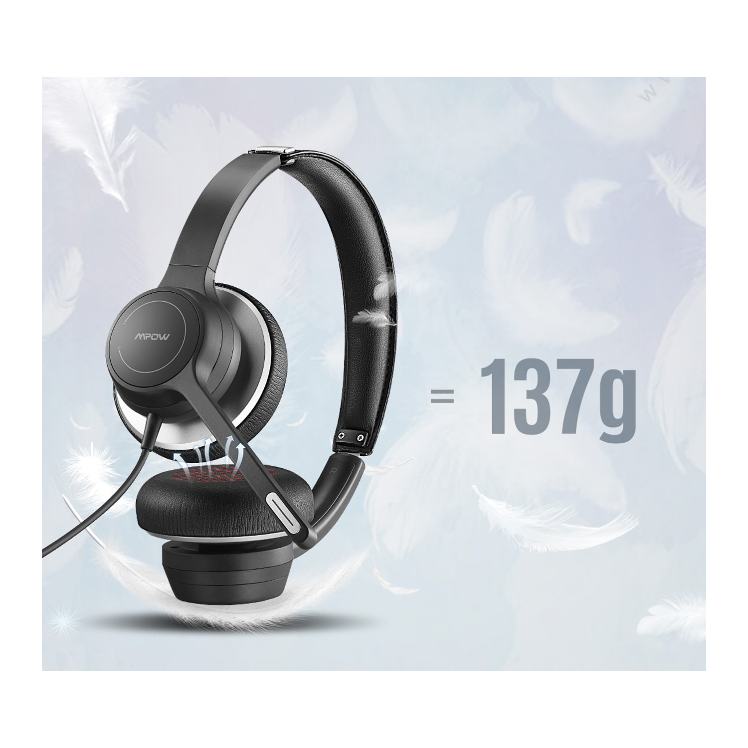 Audífonos Diadema con Cable para Homeoffice MPOW HC6