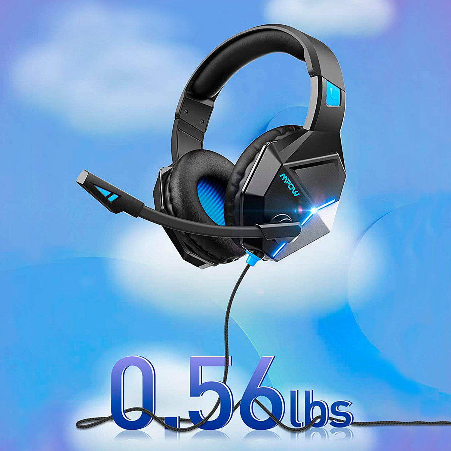 Audifonos Gamer Diadema Cable Luces Led MPOW EG10