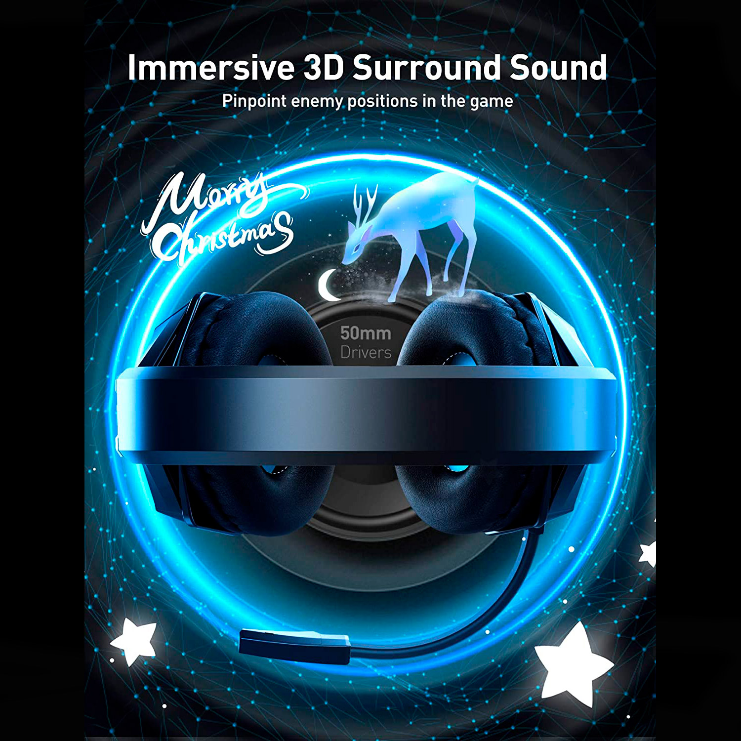 Audifonos Gamer Diadema Cable Luces Led MPOW EG10