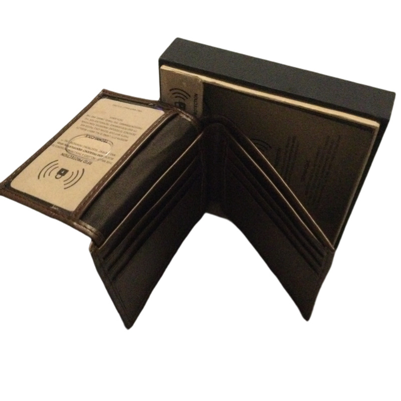 Cartera Kenneth Cole Marrón Caballero Elegante Logo Rfdi