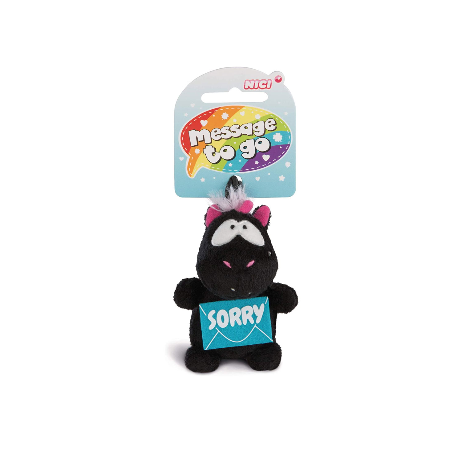 UNICORNIO CARBON FLASH CON MENSAJE SORRY 8CM