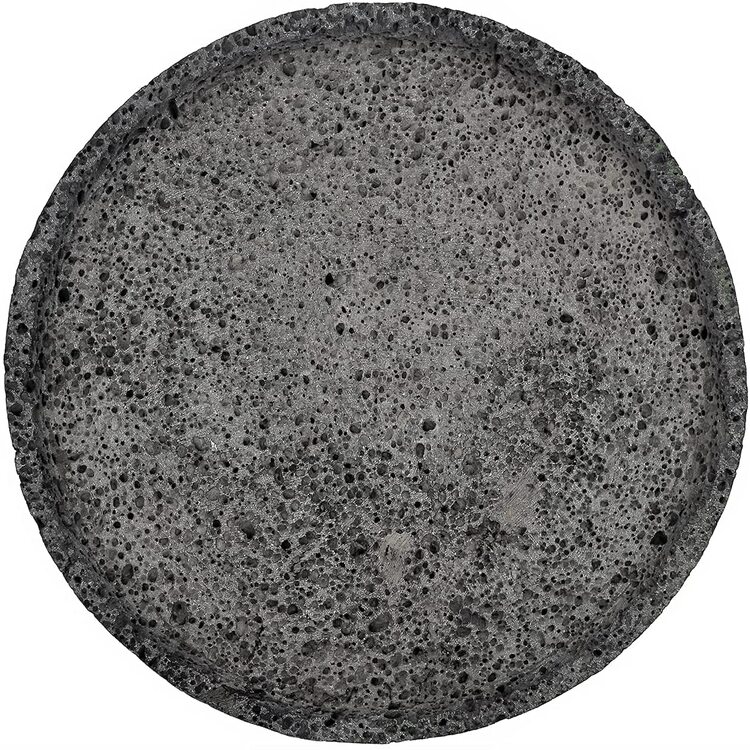 Comal Para Pizza de Piedra Volcánica, Comal De Piedra Volcánica Para Horno O Asador, Con Borde 32 CM de Diámetro