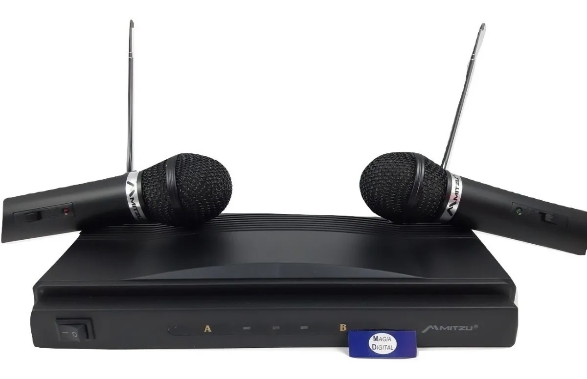 Microfonos Mitzu Digital Karaoke Display Alcance 50m 12-3002