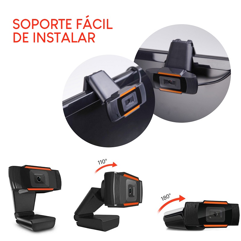 Cámara Web Full Hd USB Con Micrófono Webcam Para Computadora.