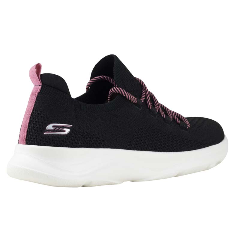 TENIS SKECHERS BOBS SPORT 117003 PARA DAMA NEGRO ROSA PLANTILLA MEMORY FOAM