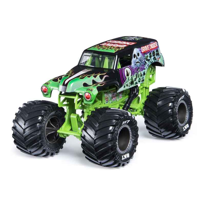 Grave Digger Monster Jam Spin Master Vehiculo con suspension real