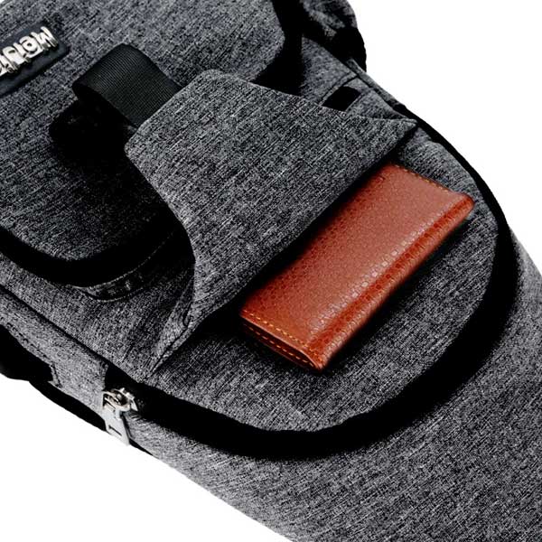 Zen Zen Mochila Para Hombre Mariconera Pechera Hombro Con Porta botella Puerto USB Y Cable Incluido Para Carga De Dispositivos