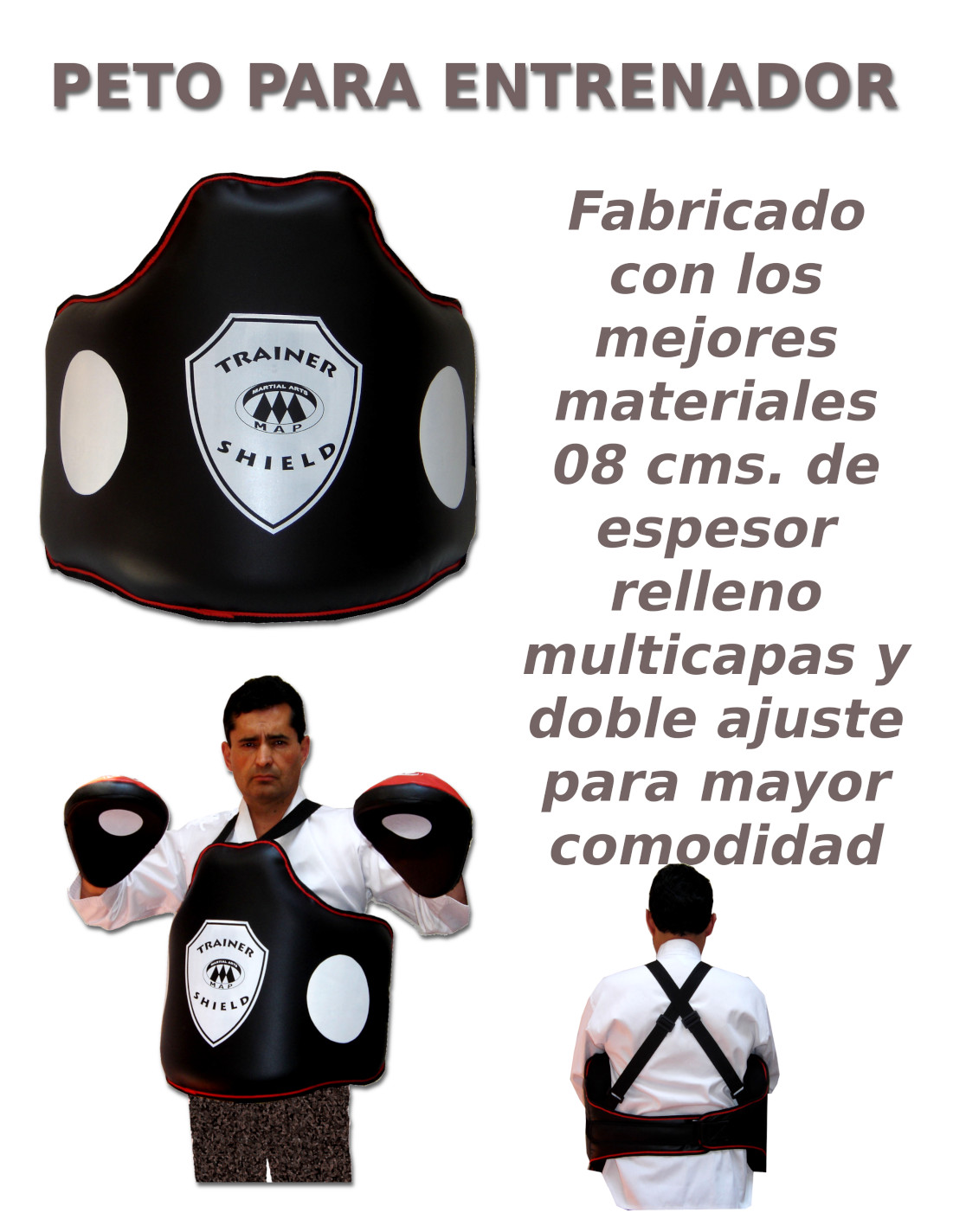 Peto para Entrenador y Manoplas Kit Trainer Shield