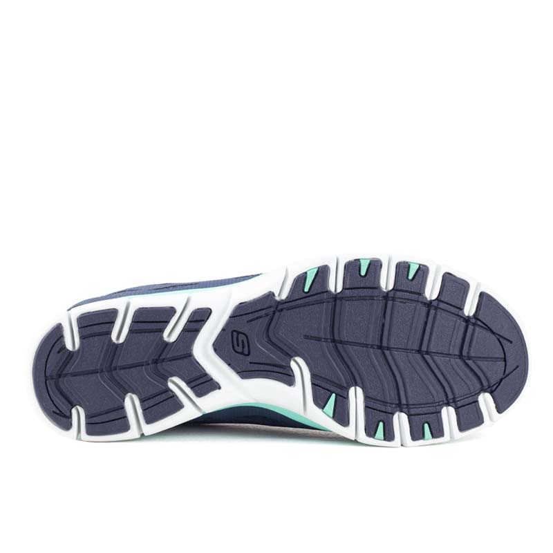 TENIS SKECHERS FULL CIRCLE PARA DAMA MEMORY FOAM 22604 AZUL VERDE ORIGINAL