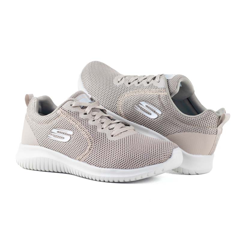 TENIS SKECHERS MEMORY FOAM ULTRA FLEX 12846 TAUPE OSCURO MEMORY FOAM