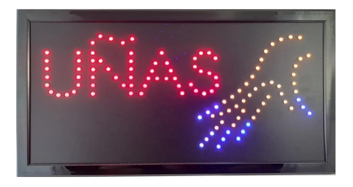 Anuncio Letrero Luminoso Para Negocio Uñas Led 246-428