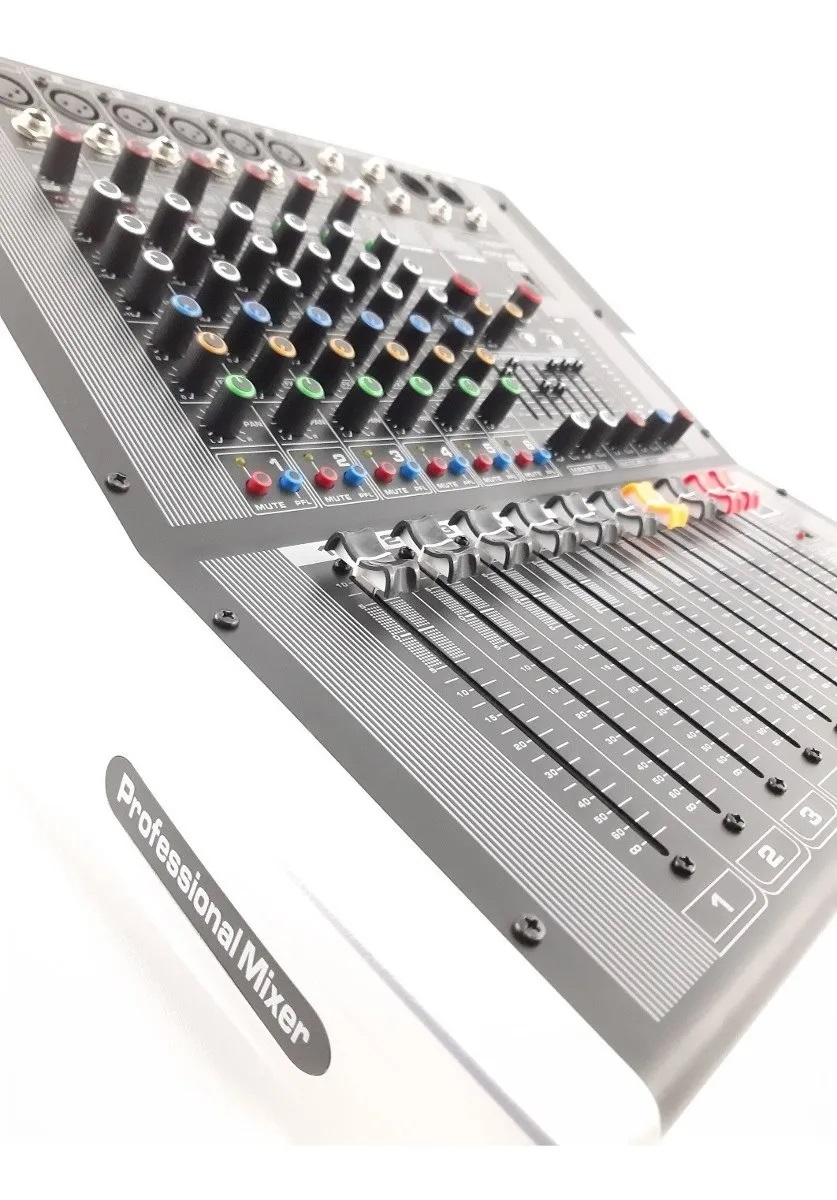 Consola Mezcladora Amplificada 6 Canales Bt/usb/mp3 600w P6