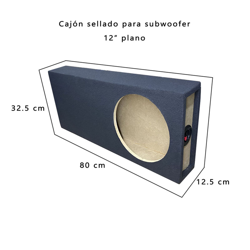 Cajón Subwoofer Sellado 12"