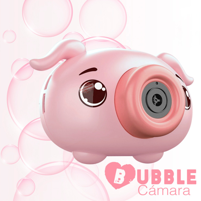 Maquina De Burbujas Automatica Cerdito Forma De Camara X-015