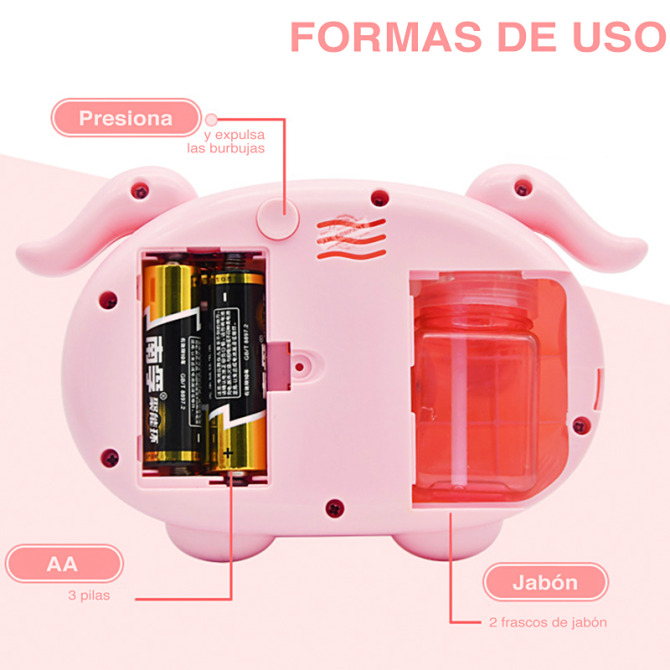 Maquina De Burbujas Automatica Cerdito Forma De Camara X-015