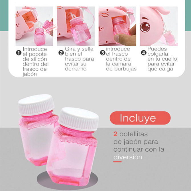 Maquina De Burbujas Automatica Cerdito Forma De Camara X-015