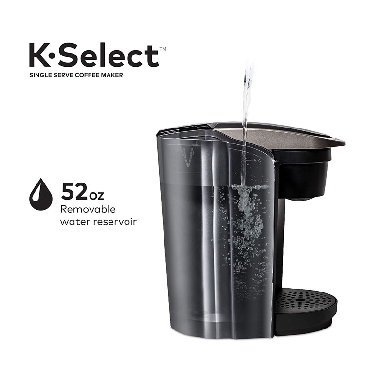 Cafetera Con Deposito Extraíble De 52oz Keurig K-SELECT K80 - Negro