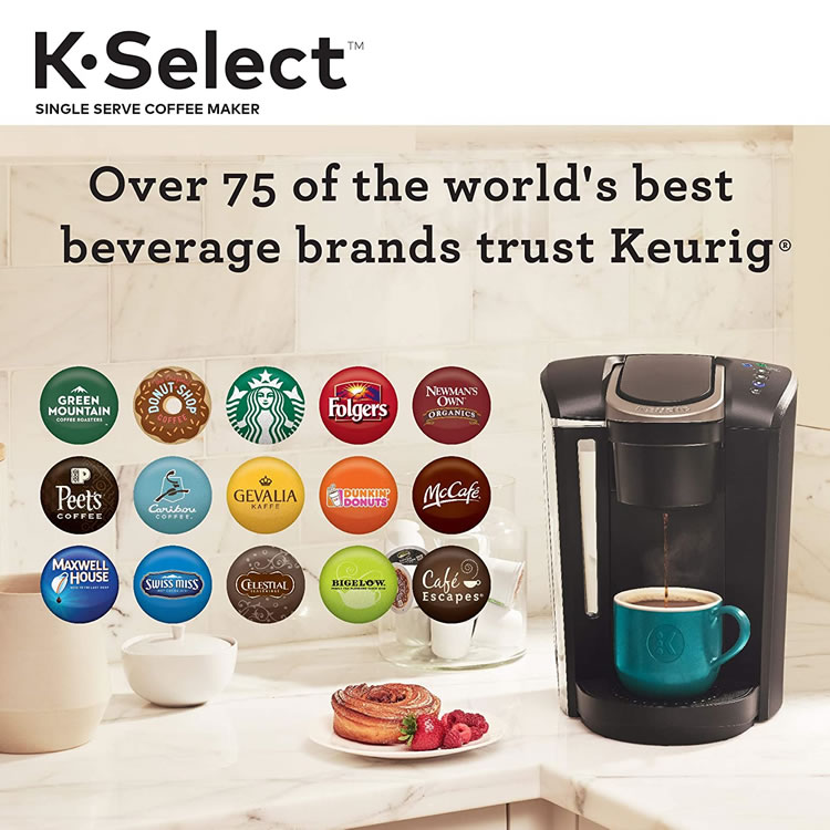 Cafetera Con Deposito Extraíble De 52oz Keurig K-SELECT K80 - Negro