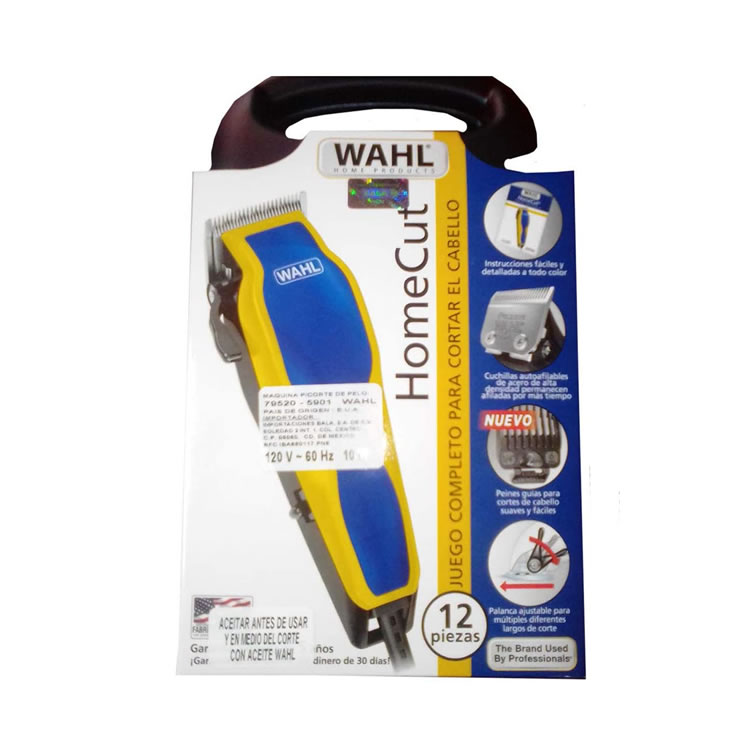 Kit De 12 Pzas. Para Corte De Cabello Wahl HomeCut 79520-5901 - Azul