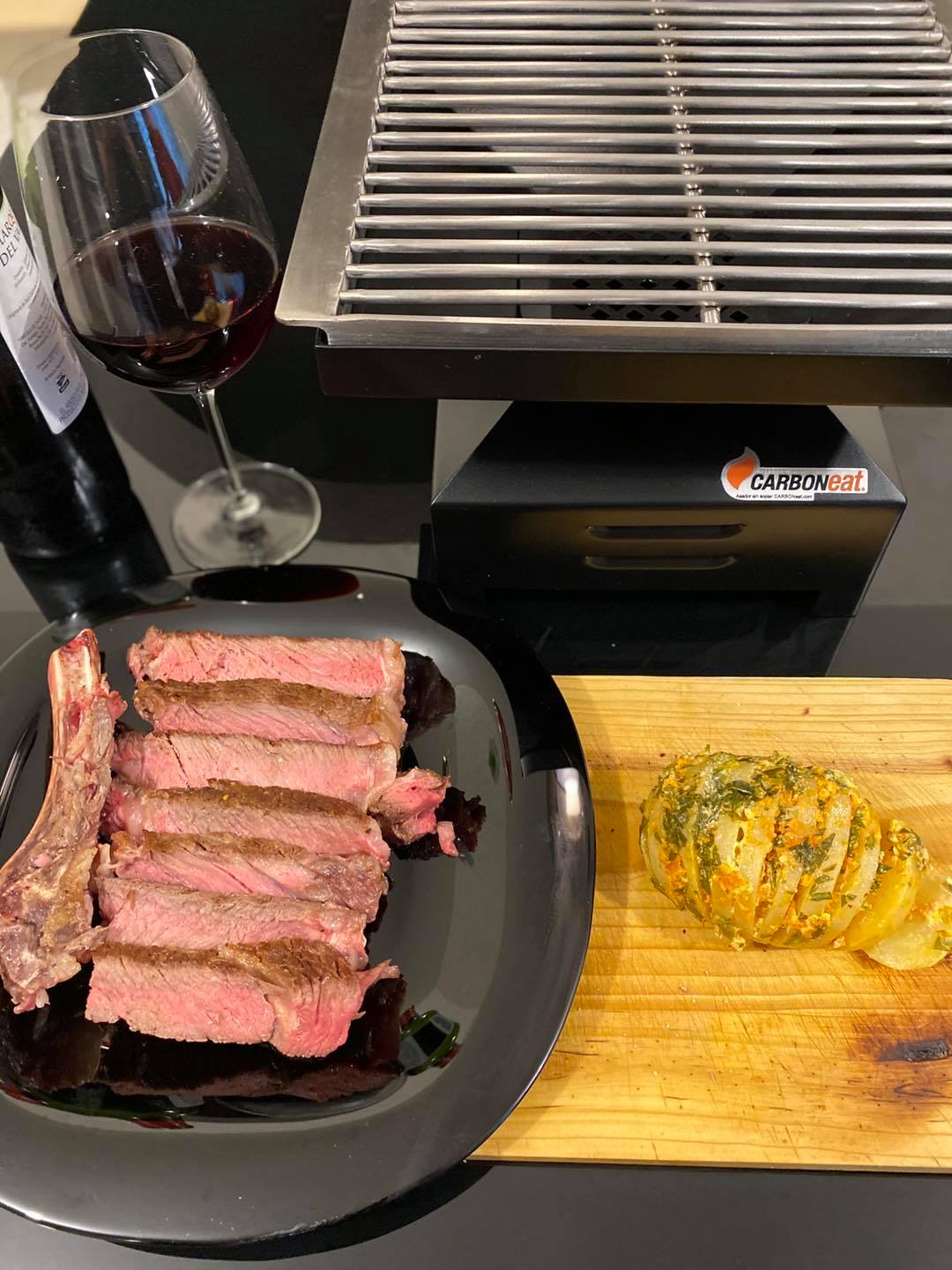 CARBONeat Nuevo C25+ Asador de carbón portátil con parrilla de acero inoxidable para centro de mesa ENCIENDE SIN SOPLAR. Cómo lo viste en Shark Tank México
