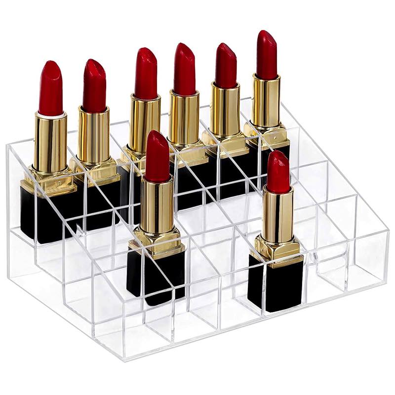 Organizador De Acrílico Para 24 Labiales Exhibidor de Maquillaje