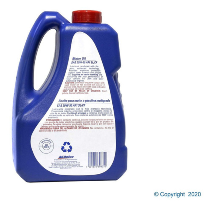 Aceite Multigrado 20w50 5L ACDelco