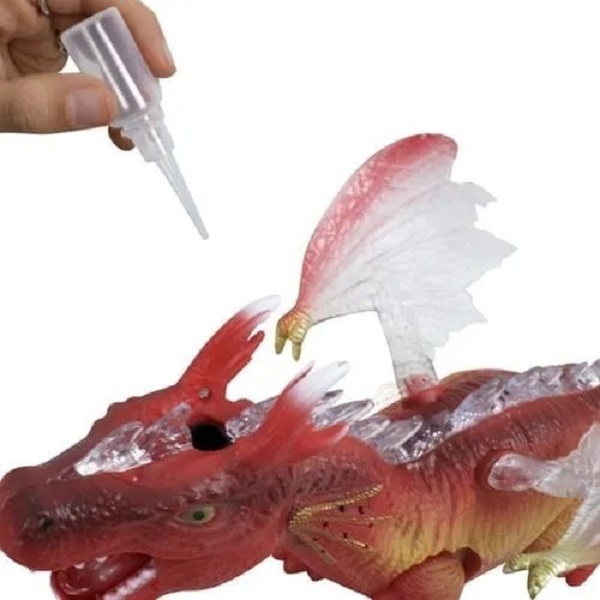 Dragón Rojo Luz Sonido Enciende Luces Camina Tiene Alas Avienta Spray y Vapor