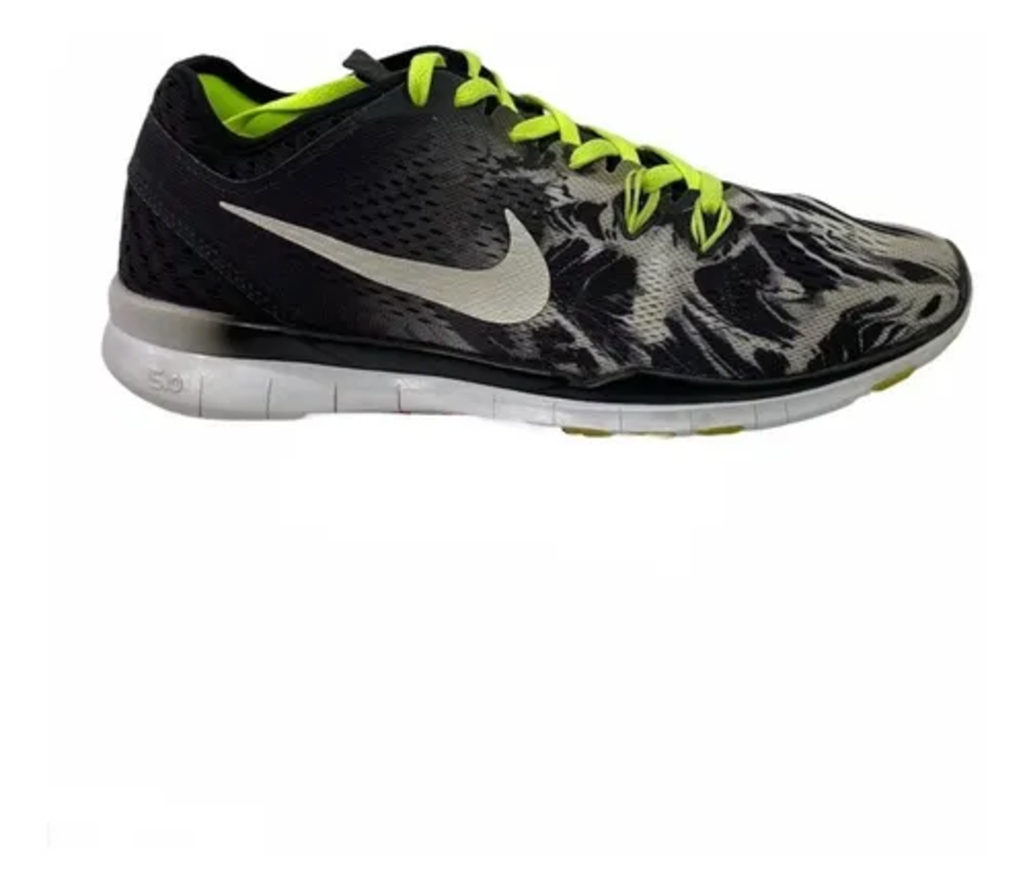 tenis Nike free 5.0 verde con negro para dama