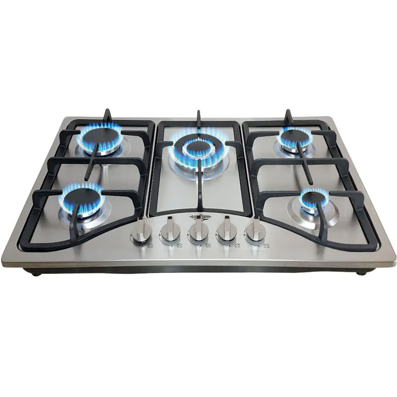 Parrilla de Gas 5 Quemadores Acero Inoxidable Empotrable Gutstark