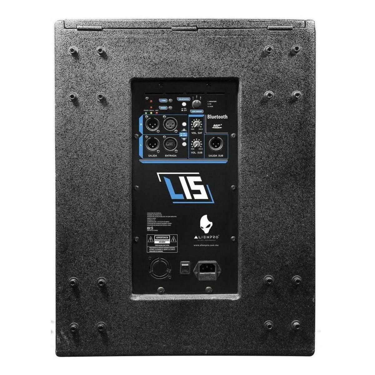 Sistema de Audio de 15 pulgadas 500 W 127 V Alien Pro L15 - Negro
