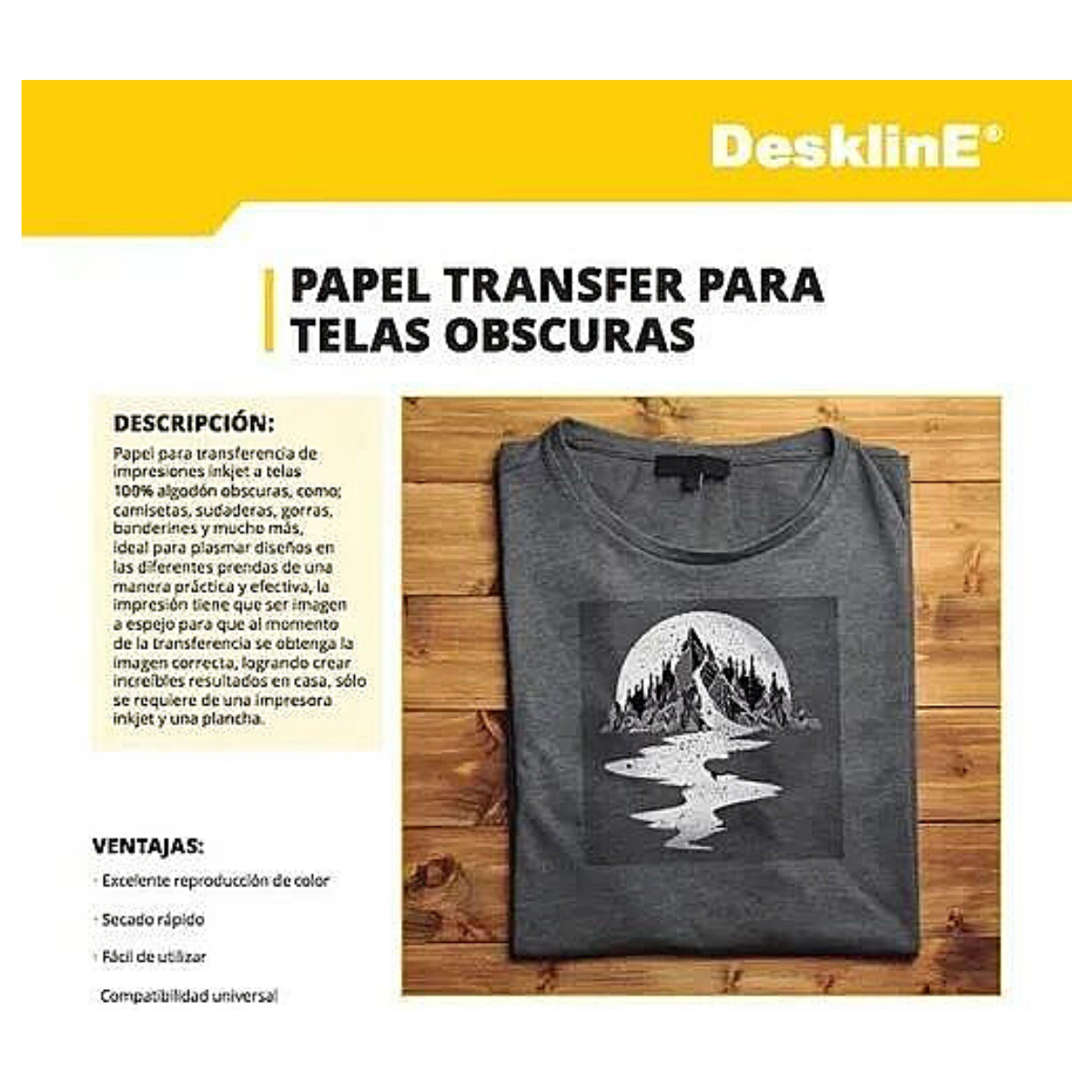 10 Hojas de Papel Transfer Telas Oscuras Kronaline Tr305