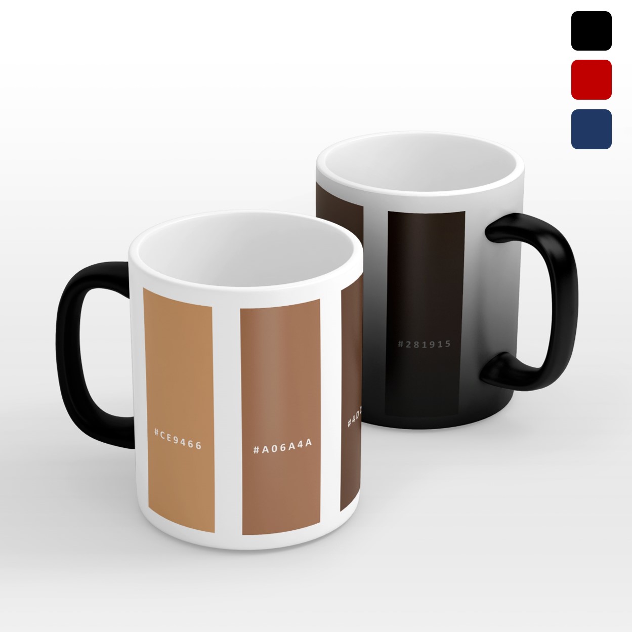 TAZA PERSONALIZADA PANTONE COLORES DEL CAFÉ MODELO MÁGICA